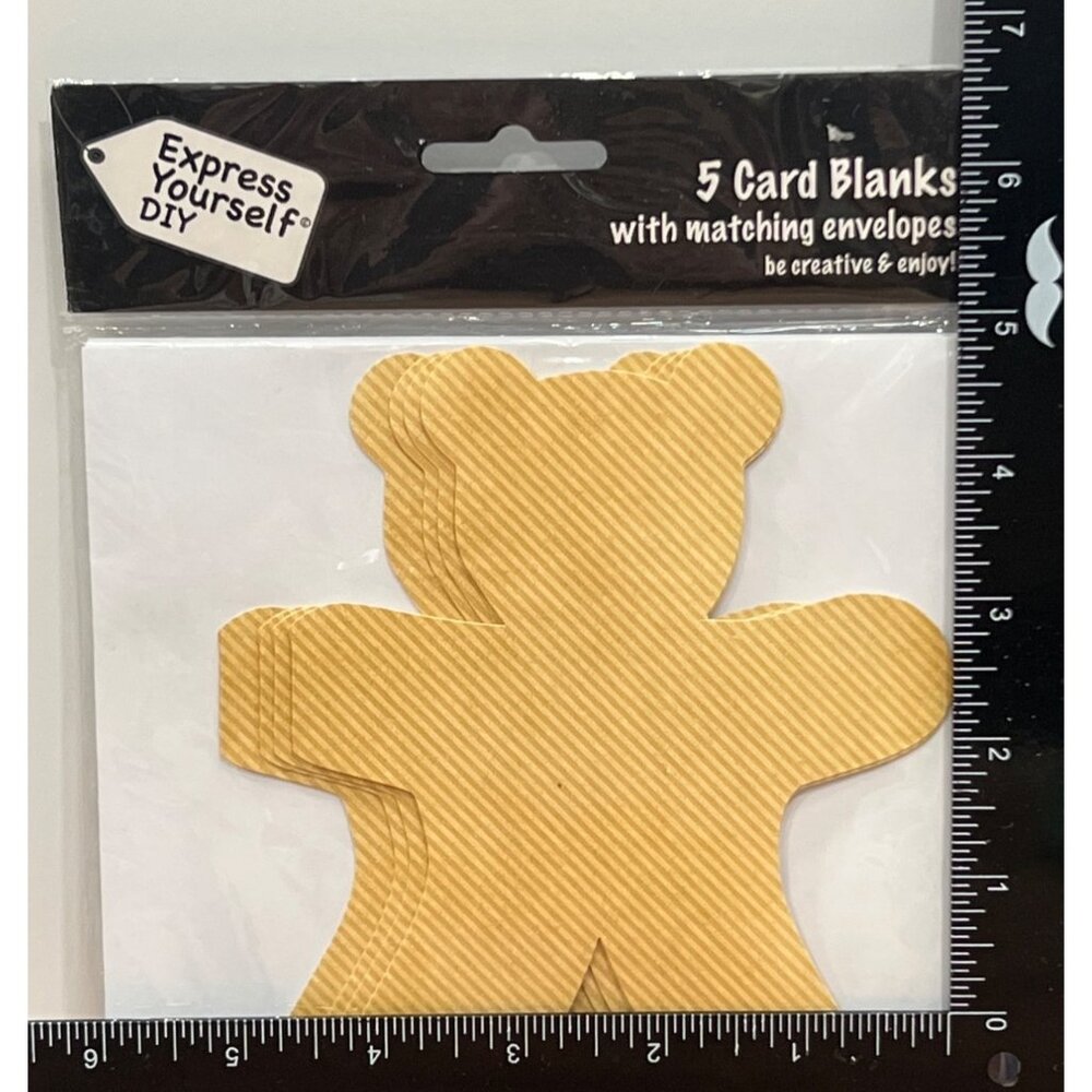 Teddy Bear Shaped Card Blanks Express Yourself DIY Card making DIYCO76
